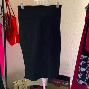 HYBRID & COMPANY NWOT skirt black stretch pencil size Large